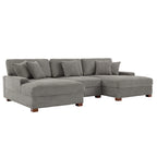 Modern Oversized Modular Sectional Sofa Set With Pillows