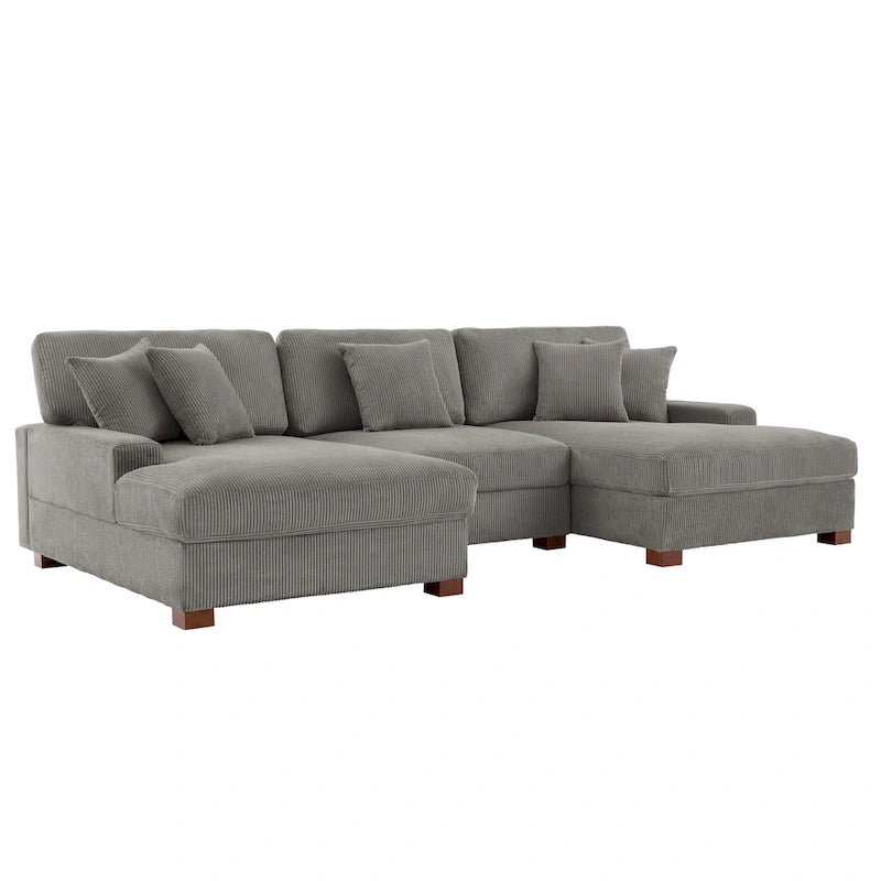 Modern Oversized Modular Sectional Sofa Set With Pillows