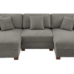 Modern Oversized Modular Sectional Sofa Set With Pillows