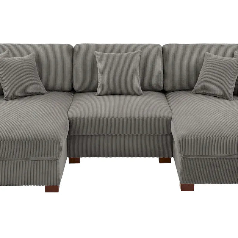 Modern Oversized Modular Sectional Sofa Set With Pillows