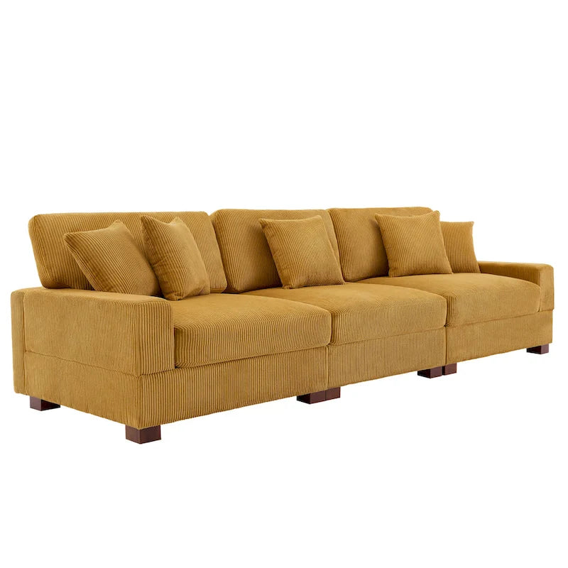 Modern Oversized Modular Sectional Sofa Set With Pillows