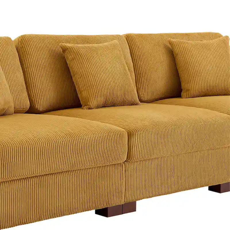 Modern Oversized Modular Sectional Sofa Set With Pillows
