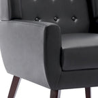 PU Leather Accent Chair Living Room Upholstered Armchair
