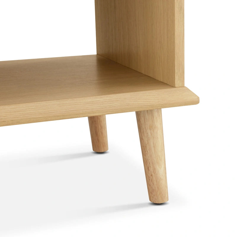 Chelsea Square Teagan Rattan Accent Side Table with Drawer Storage, Charging Station, & LED Touch Light - 15.25x23.75