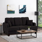 85 Modern Corduroy Rectangle 3-seater Sofa with USB and 2 Pillows