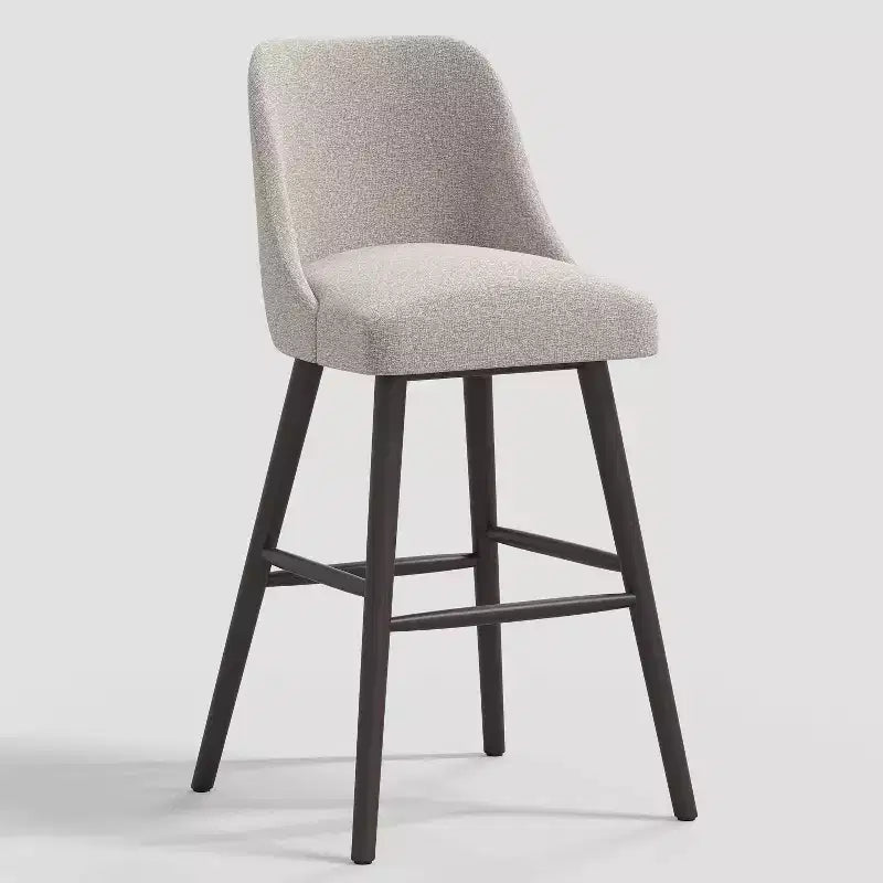 31" Geller Modern Counter Height Barstool with Footrest Gray Boucle - Threshold™