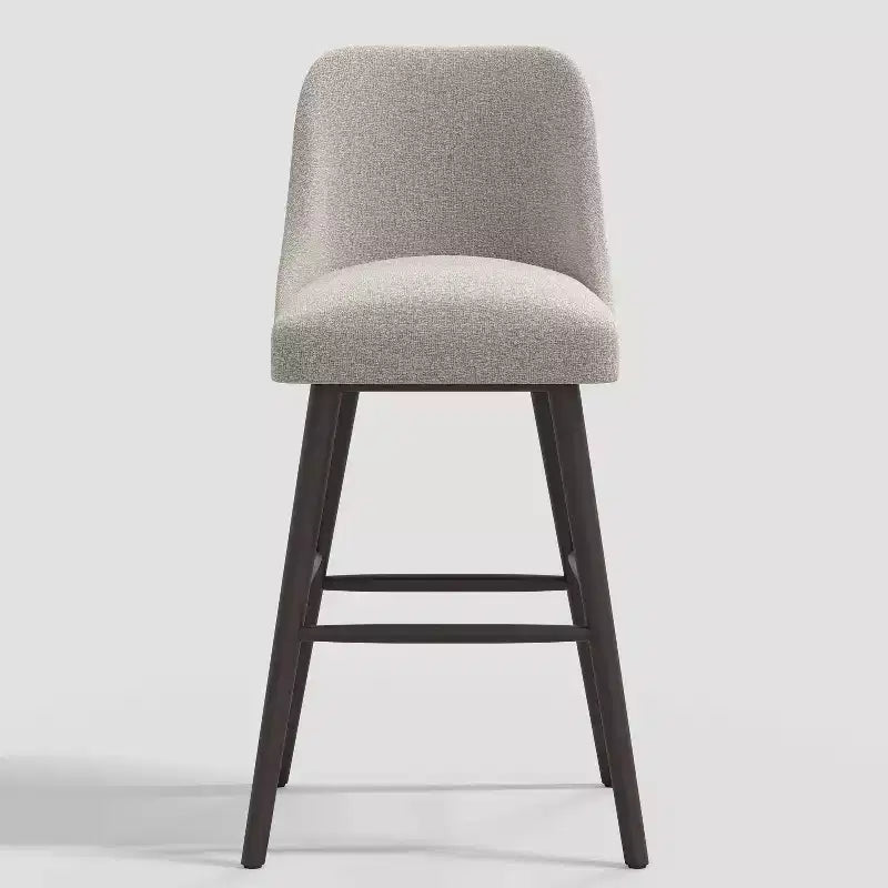 Sgabello da bar moderno Geller da 31" altezza bancone con poggiapiedi, bouclé grigio - Threshold™