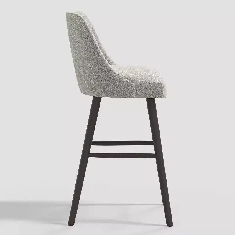 Sgabello da bar moderno Geller da 31" altezza bancone con poggiapiedi, bouclé grigio - Threshold™