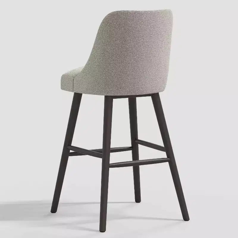 Sgabello da bar moderno Geller da 31" altezza bancone con poggiapiedi, bouclé grigio - Threshold™