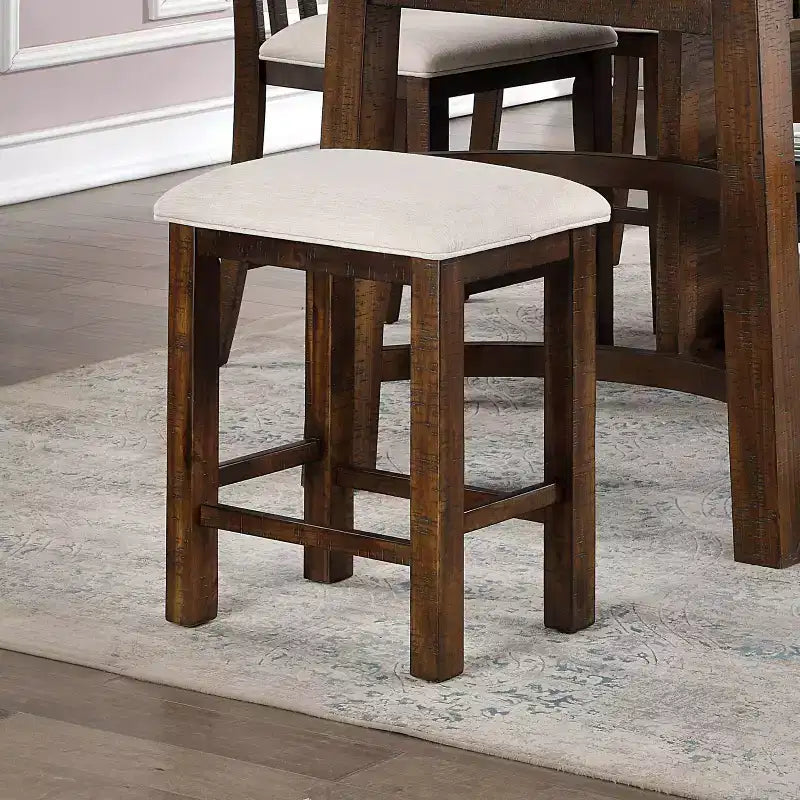 Set di 2 sgabelli da bar Foret Rustic in rovere rustico, altezza bancone, 63,5 cm - HOMES: Inside + Out