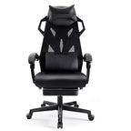 GTRACING Gaming Chair Mesh Computer Chair Ergonomic Recliner with Footrest Black