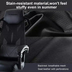 GTRACING Gaming Chair Mesh Computer Chair Ergonomic Recliner with Footrest Black