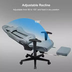 GTRACING Gaming Chair with Footres Ergonomic Recliner Office Chair with Lumbar Support Blue