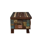Elephant Reclaimed Wood Trunk Coffee Table Brown - Timbergirl: Rustic Storage, Pedestal Base, No Assembly