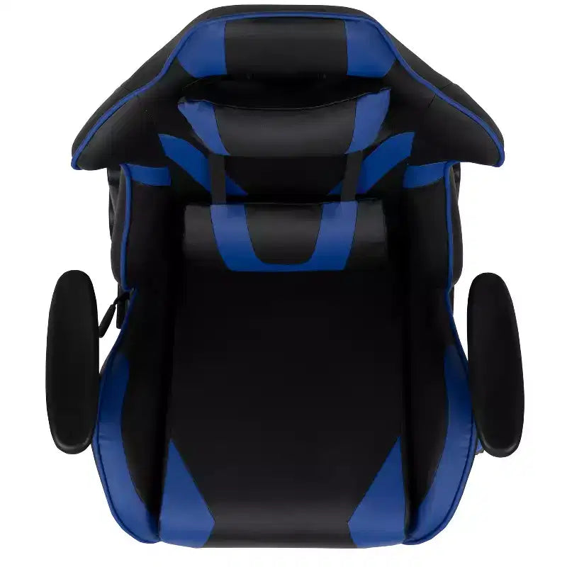 Emma and Oliver Racing Gaming Ergonomic Chair with Fully Reclining Back in Red LeatherSoft
