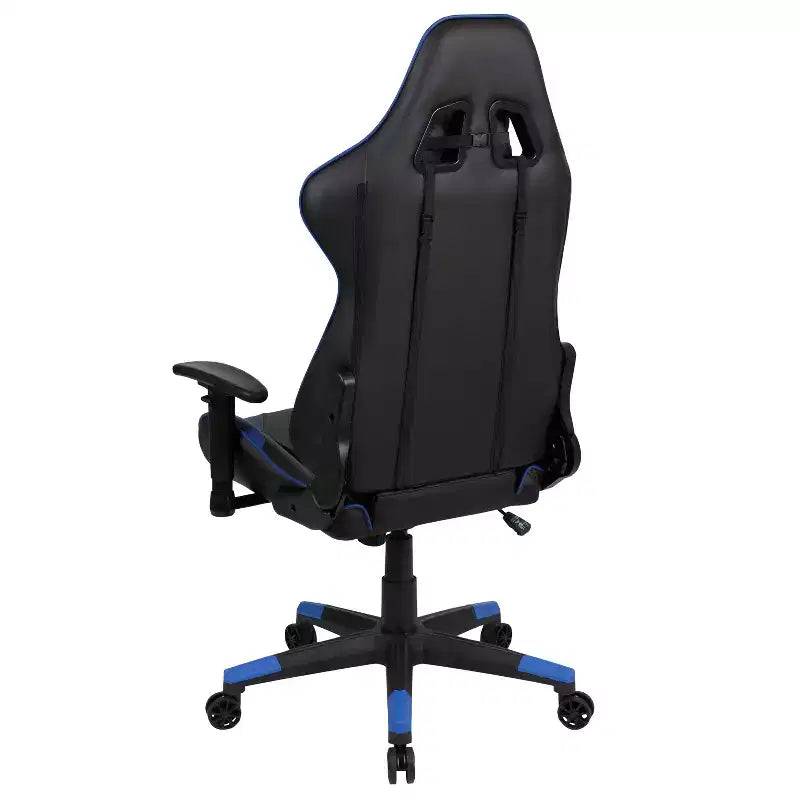 Emma and Oliver Racing Gaming Ergonomic Chair with Fully Reclining Back in Red LeatherSoft