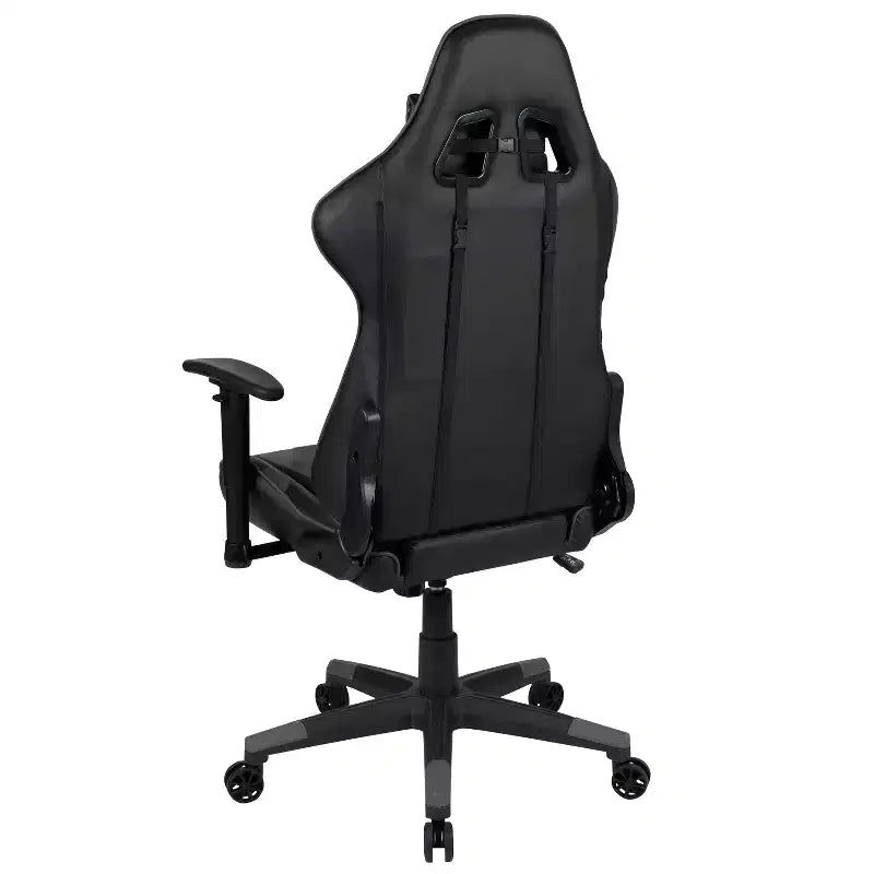 Emma and Oliver Racing Gaming Ergonomic Chair with Fully Reclining Back in Red LeatherSoft