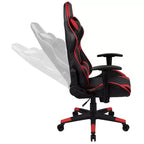 Emma and Oliver Racing Gaming Ergonomic Chair with Fully Reclining Back in Red LeatherSoft
