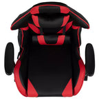 Emma and Oliver Racing Gaming Ergonomic Chair with Fully Reclining Back in Red LeatherSoft