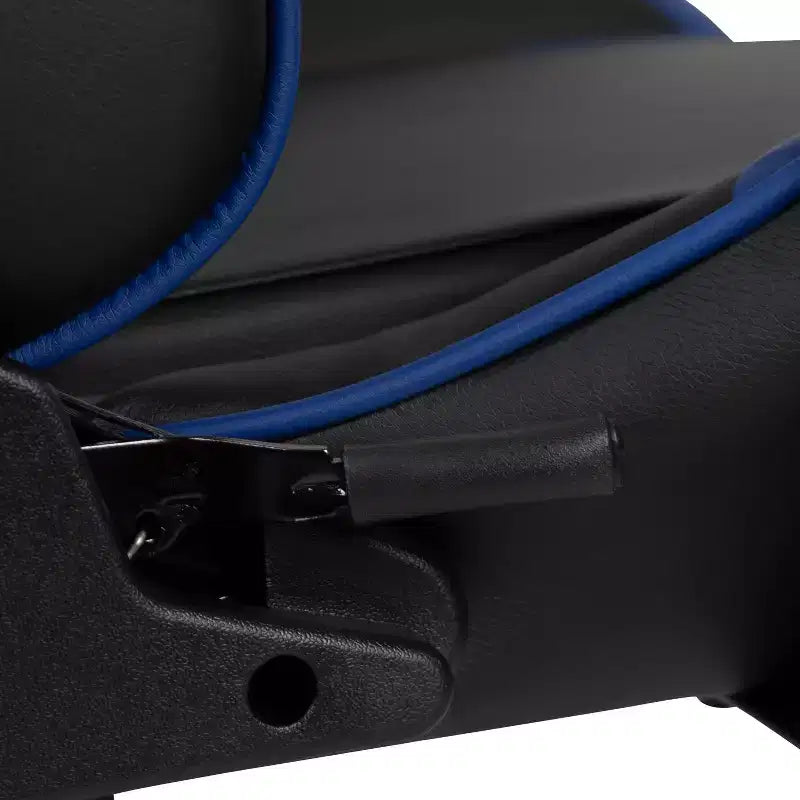 Sedia ergonomica da gaming Emma and Oliver Racing con schienale reclinabile e poggiapiedi in pelle sintetica rossa