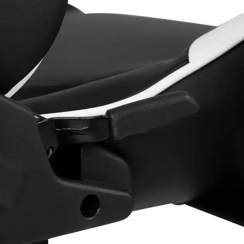 Sedia ergonomica da gaming Emma and Oliver Racing con schienale reclinabile e poggiapiedi in pelle sintetica rossa