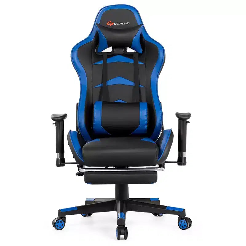 Costway Massage Gaming Chair Reclining Swivel Racing Office Chair with Footrest