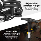Costway Massage Gaming Chair Reclining Swivel Racing Office Chair with Footrest