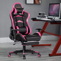 Costway Massage Gaming Chair Reclining Swivel Racing Office Chair with Footrest