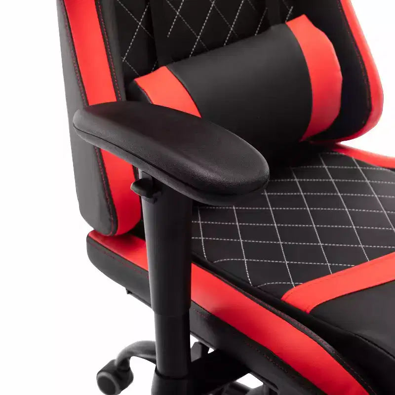 24/7 Shop At Home Finn Racing Adjustable Pillow and Leg Support Gaming Chair