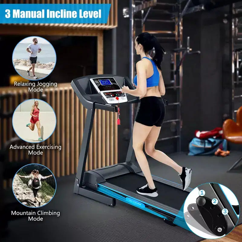 Costway 2.25HP Folding Electric Treadmill Motorized Power Running Machine