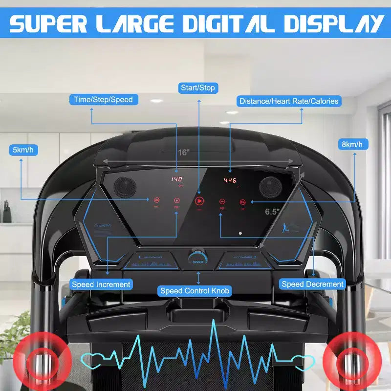 Tapis roulant pieghevole Costway 2,25HP con display touch LED