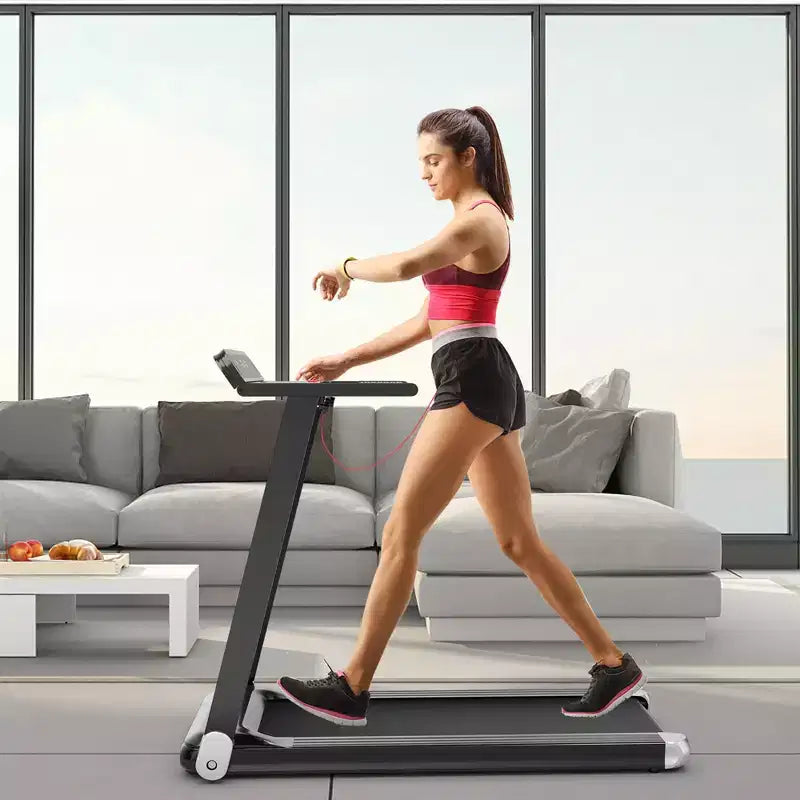 Costway Folding Electric Treadmill Compact Walking Running Machine w/APP Control Speaker