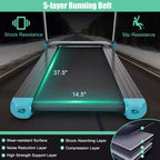 Costway Folding Electric Treadmill Compact Walking Running Machine w/APP Control Speaker