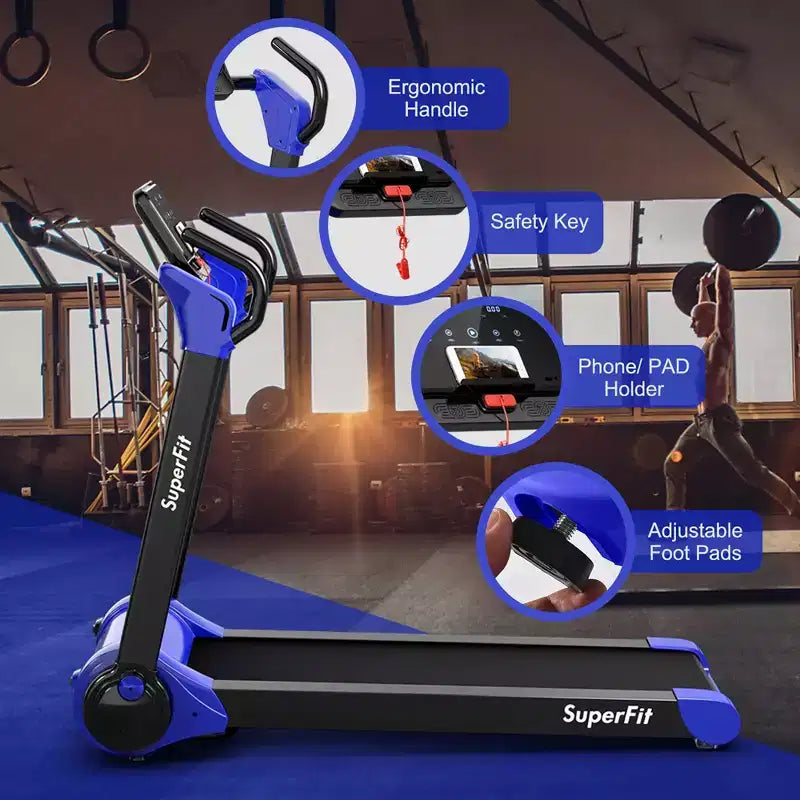 Costway Folding 2.25HP Electric Treadmill Running Machine APP Control Bluetooth