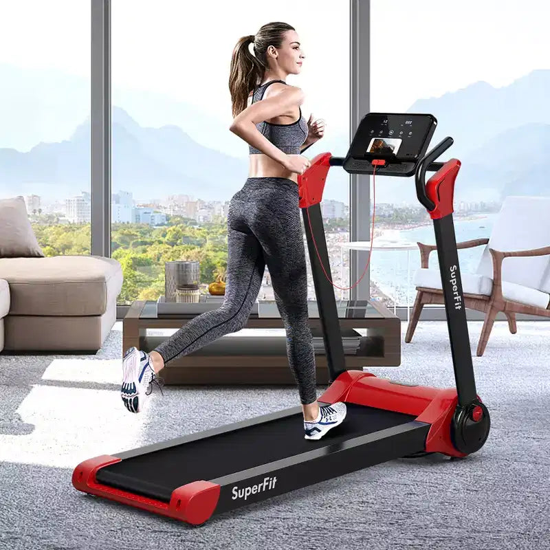 Costway Folding 2.25HP Electric Treadmill Running Machine APP Control Bluetooth