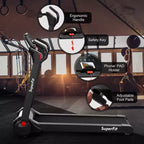 Costway Folding 2.25HP Electric Treadmill Running Machine APP Control Bluetooth