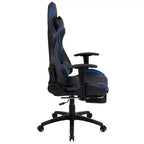 BlackArc Faux Leather Reclining Gaming Chair - Height Adjustable Pivot Arms, Pull-Out Footrest, Headrest & Lumbar Pillows