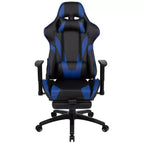 BlackArc Faux Leather Reclining Gaming Chair - Height Adjustable Pivot Arms, Pull-Out Footrest, Headrest & Lumbar Pillows