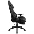 BlackArc Faux Leather Reclining Gaming Chair - Height Adjustable Pivot Arms, Pull-Out Footrest, Headrest & Lumbar Pillows