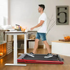 Costway 2-in-1 Folding Treadmill 2.25HP Jogging Machine w/ Dual LED Display Silver\Black\Blue