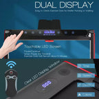 Costway 2-in-1 Folding Treadmill 2.25HP Jogging Machine w/ Dual LED Display Silver\Black\Blue