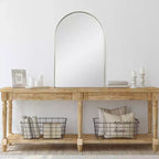 Northlight 36 Gold Framed Modern Arched Wall Mirror