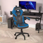 Flash Furniture X10 Gaming Chair Racing Office Computer PC Adjustable Chair with Flip-up Arms and Transparent Roller Wheels