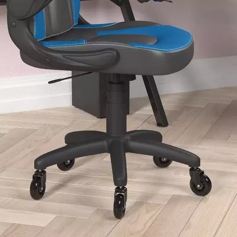 Flash Furniture X10 Gaming Chair Racing Office Computer PC Adjustable Chair with Flip-up Arms and Transparent Roller Wheels