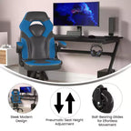 Flash Furniture X10 Gaming Chair Racing Office Computer PC Adjustable Chair with Flip-up Arms and Transparent Roller Wheels