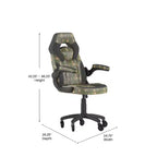 Flash Furniture X10 Gaming Chair Racing Office Computer PC Adjustable Chair with Flip-up Arms and Transparent Roller Wheels