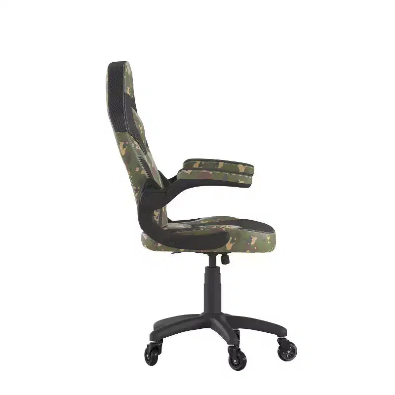 Flash Furniture X10 Gaming Chair Racing Office Computer PC Adjustable Chair with Flip-up Arms and Transparent Roller Wheels