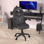 Flash Furniture X10 Gaming Chair Racing Office Computer PC Adjustable Chair with Flip-up Arms and Transparent Roller Wheels