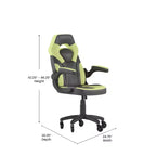 Flash Furniture X10 Gaming Chair Racing Office Computer PC Adjustable Chair with Flip-up Arms and Transparent Roller Wheels