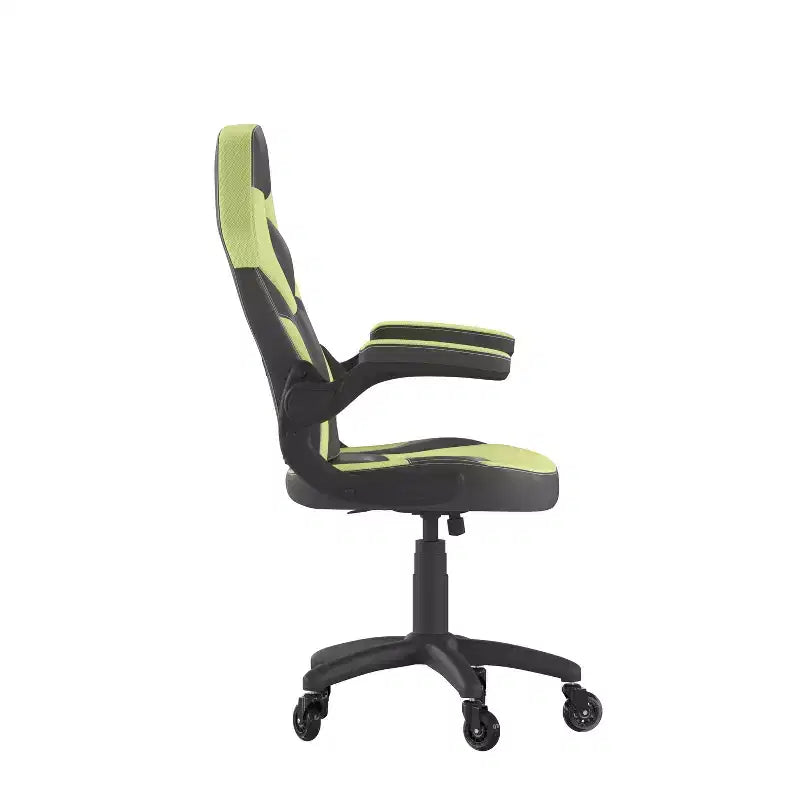 Flash Furniture X10 Gaming Chair Racing Office Computer PC Adjustable Chair with Flip-up Arms and Transparent Roller Wheels